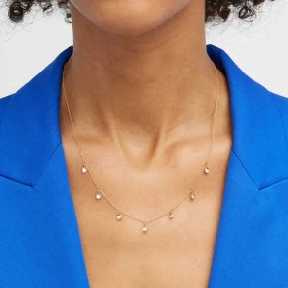 Roberto Coin 18K Yellow Gold Seven-Station Diamond Necklace - Picture 2 of 15